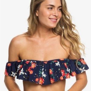 New ROXY Love And Karma Off The Shoulder‎ Bikini Top Size Small